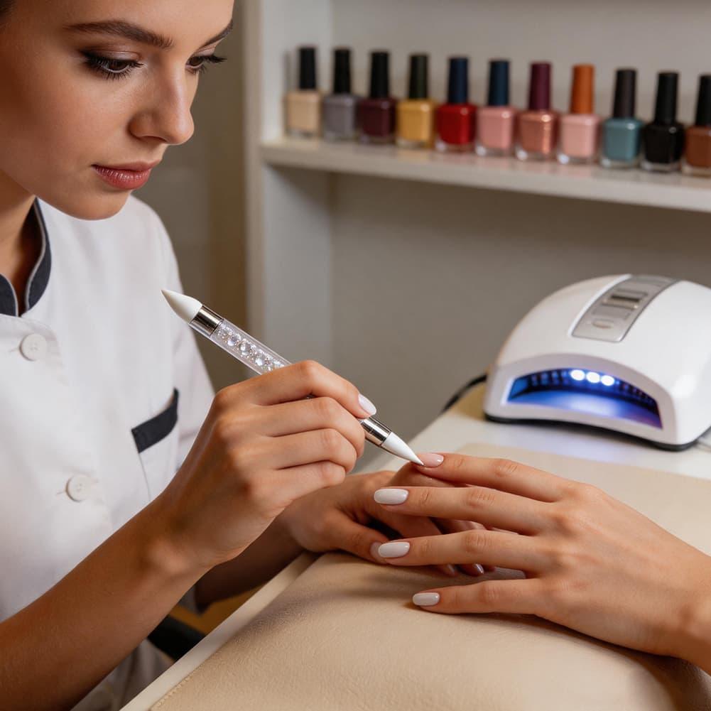 Nail Art Double‑Head Silicone  - đánh giá và giá Wax Applicator Pad